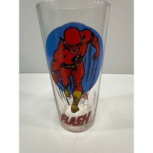 Vintage 1976 FLASH Pepsi Super Series DC Comics Inc Glass